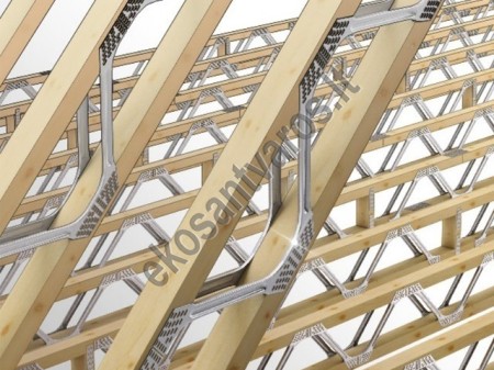 Posi Joist medinės sijos perdangos konstrukcija su metalinėmis jungtimis